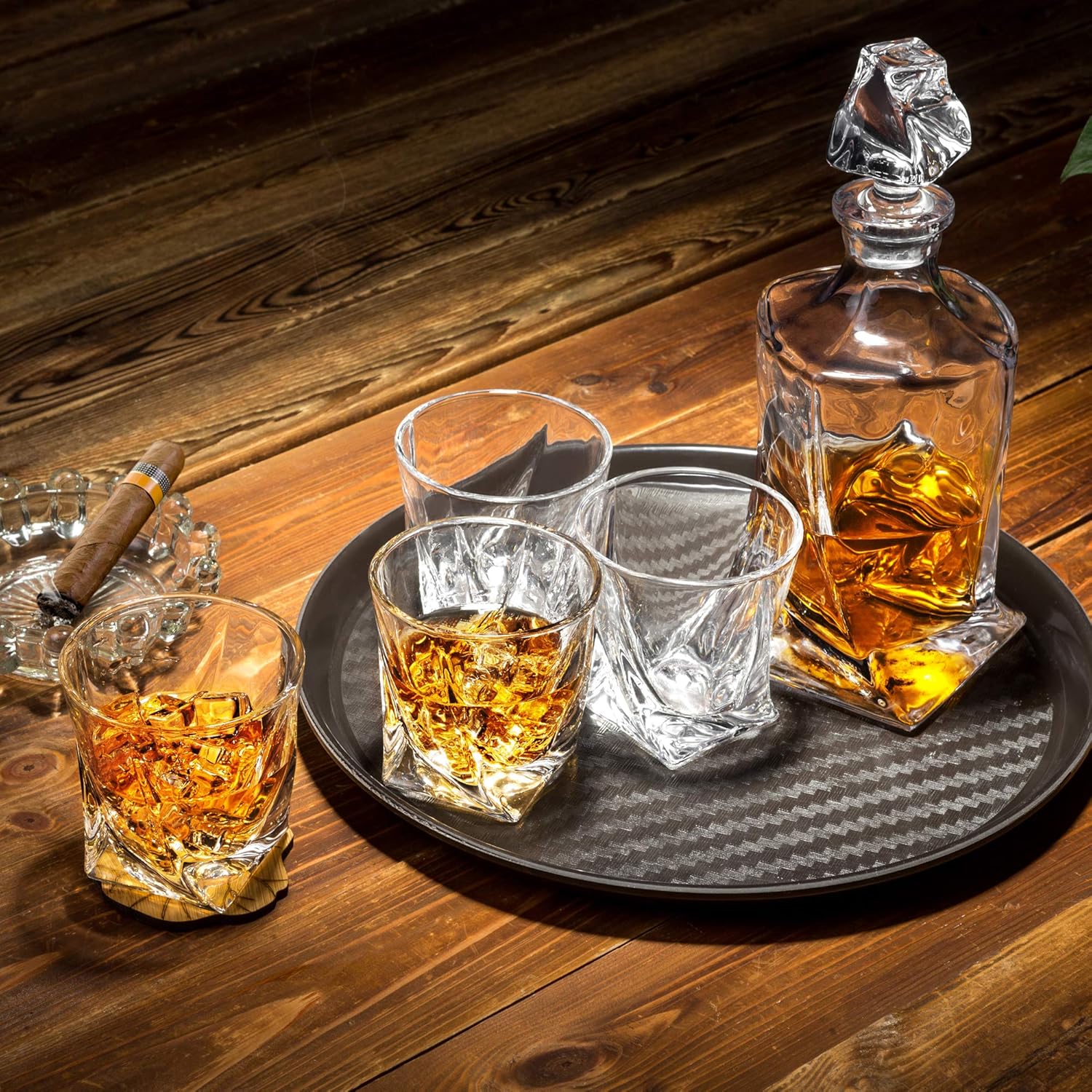 KANARS Premium Crystal Decanter Set